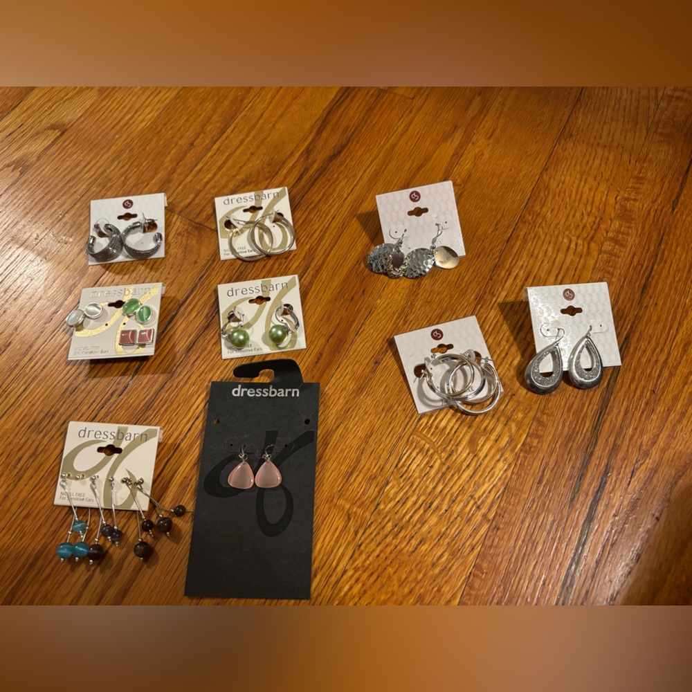 12+ pairs of nwt Dressbarn Earring Sets variety bundle